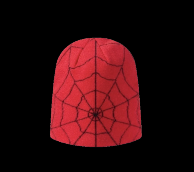 noctrnl ™ Spider-Man Knitted Beanie Hat Red Winter Warm Cap