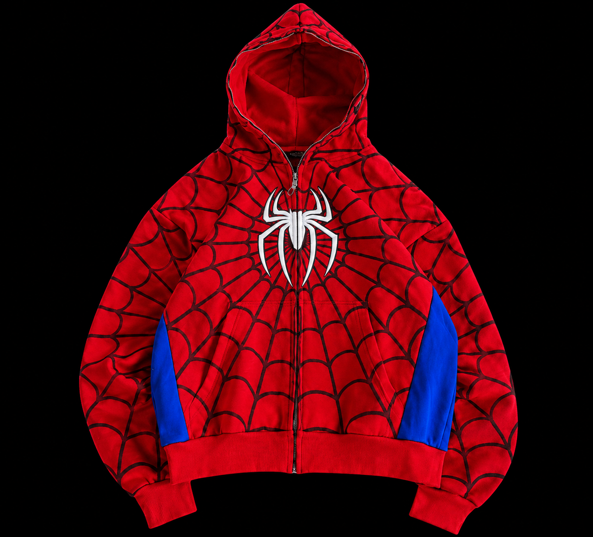 noctrnl ™ Spider-Man Men’s Full-Zip Mask Hoodie Long-Sleeve red